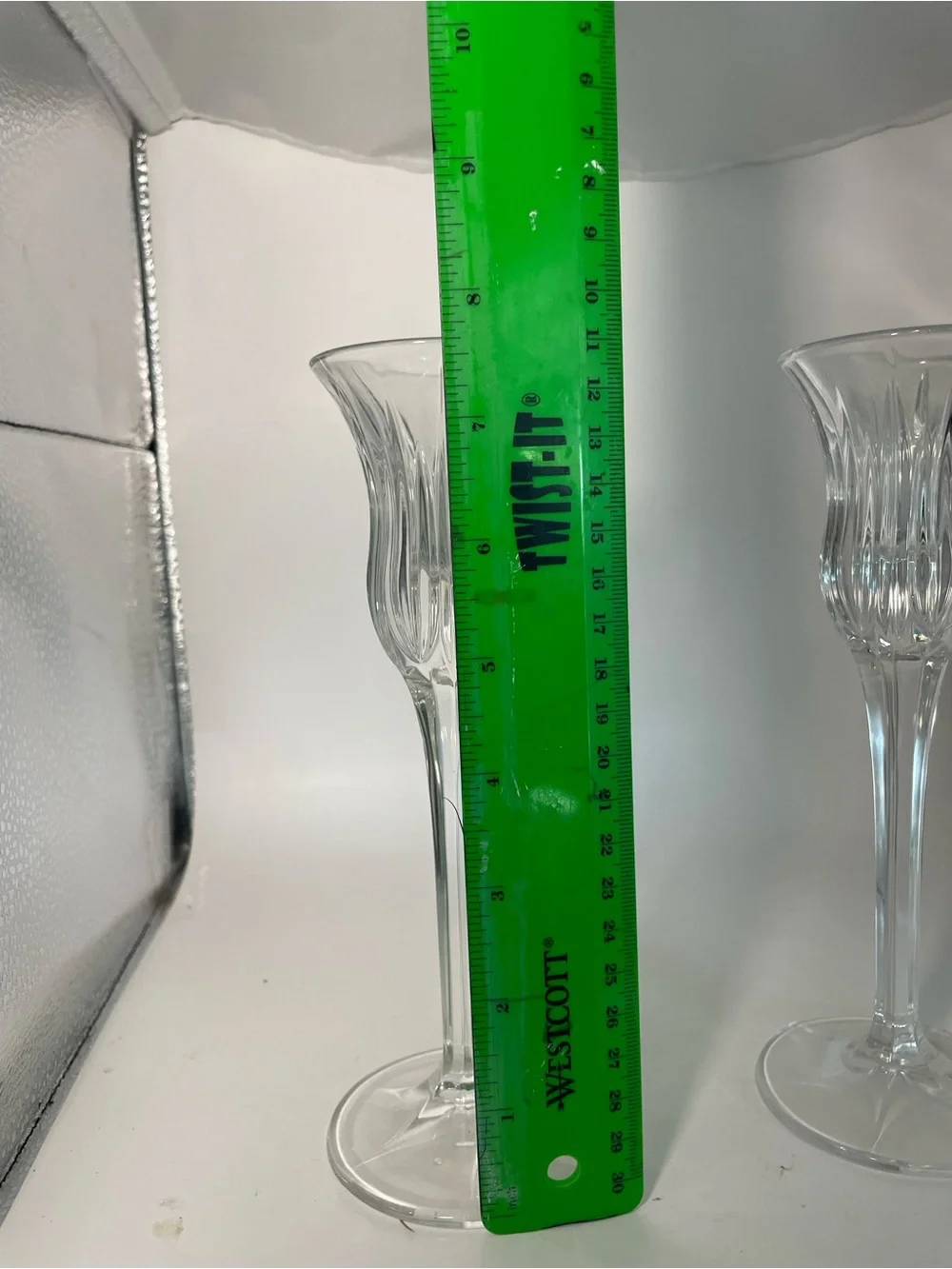 Mikasa Icicles Candle Stick holders Glass Pair - Clear - Simple, Romantic